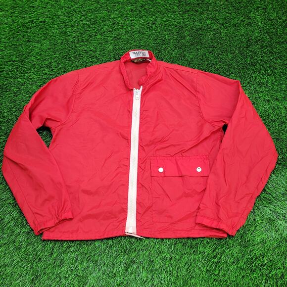 Vintage 80s Windbreaker Jacket M/L 22x25 Baggy Boxy - Picture 1 of 13
